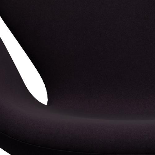 Sillón Fritz Hansen Swan, lacado negro/Divina Aubergine (376)