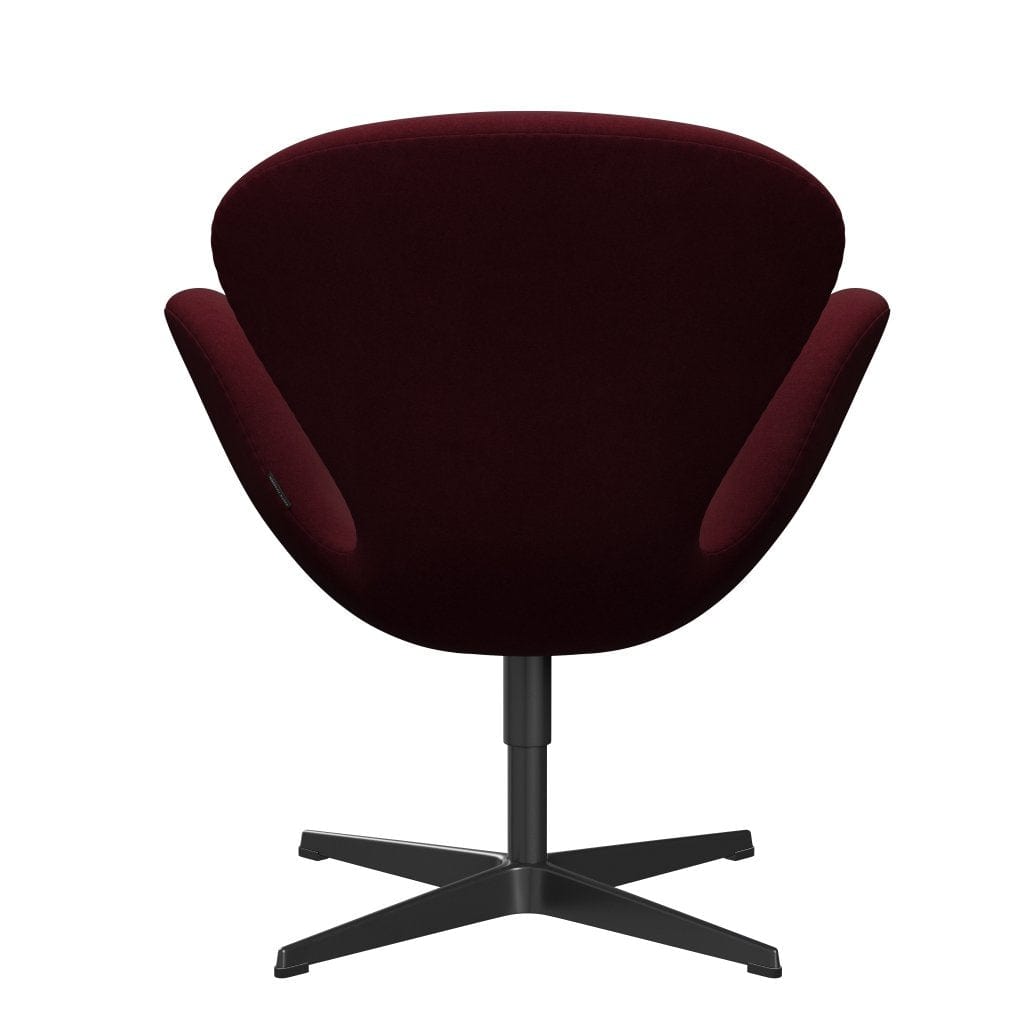 Fritz Hansen Swan Lounge Silla, lacado negro/Divina Aubergine (671)