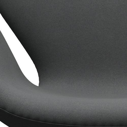 Fritz Hansen Swan Lounge Chair, svart lackerad/divina mörkgrå