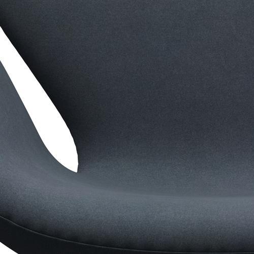 Fritz Hansen Chaise salon de cygne, laquée noire / divina gris