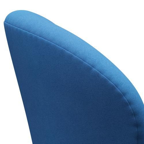 Fritz Hansen Chaise de salon de cygne, noir de laquée / divina bleu clair (742)