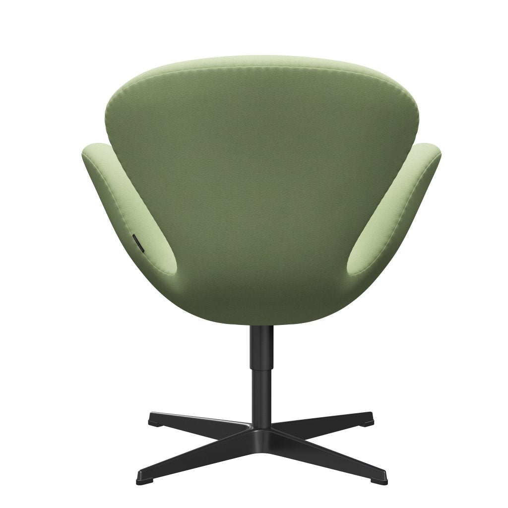 Fritz Hansen Swan Lounge Sillón, lacado negro/Divina amarillo claro