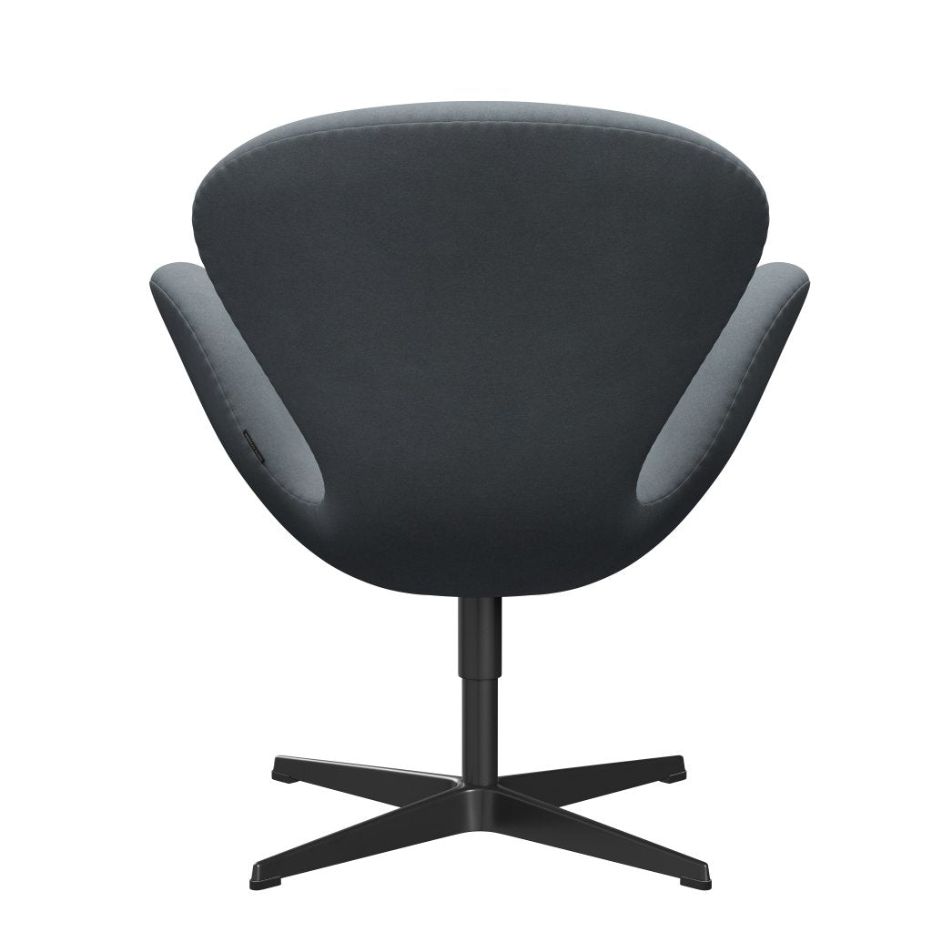 Fritz Hansen Swan Lounge Silla, lacado negro/Divina gris claro