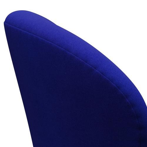 Fritz Hansen Chaise salon de cygne, noir laqué / divina corail bleu