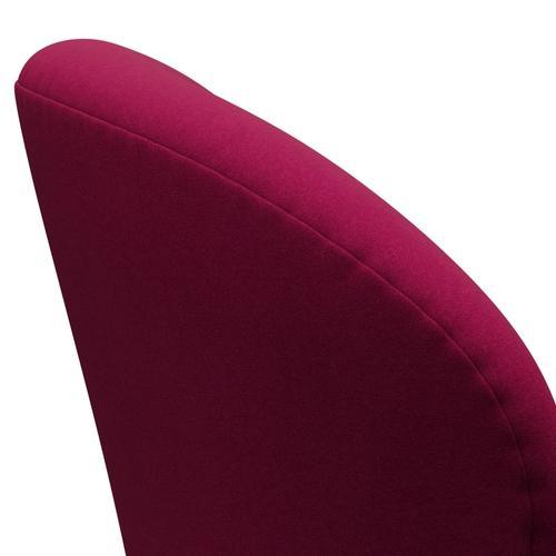 Fritz Hansen Chaise salon de cygne, noir laqué / divina rose foncé