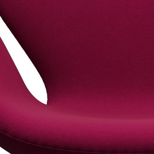 Fritz Hansen Chaise salon de cygne, noir laqué / divina rose foncé