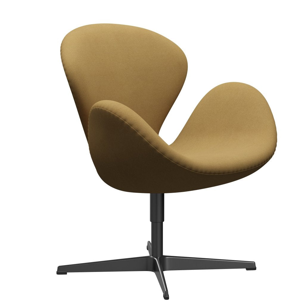 Fritz Hansen Swan Lounge Stuhl, schwarzer lackiertes/Divina -Sandlicht