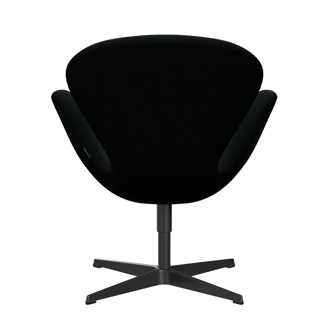 Fritz Hansen Chaise salon de cygne, noir laqué / divina noir