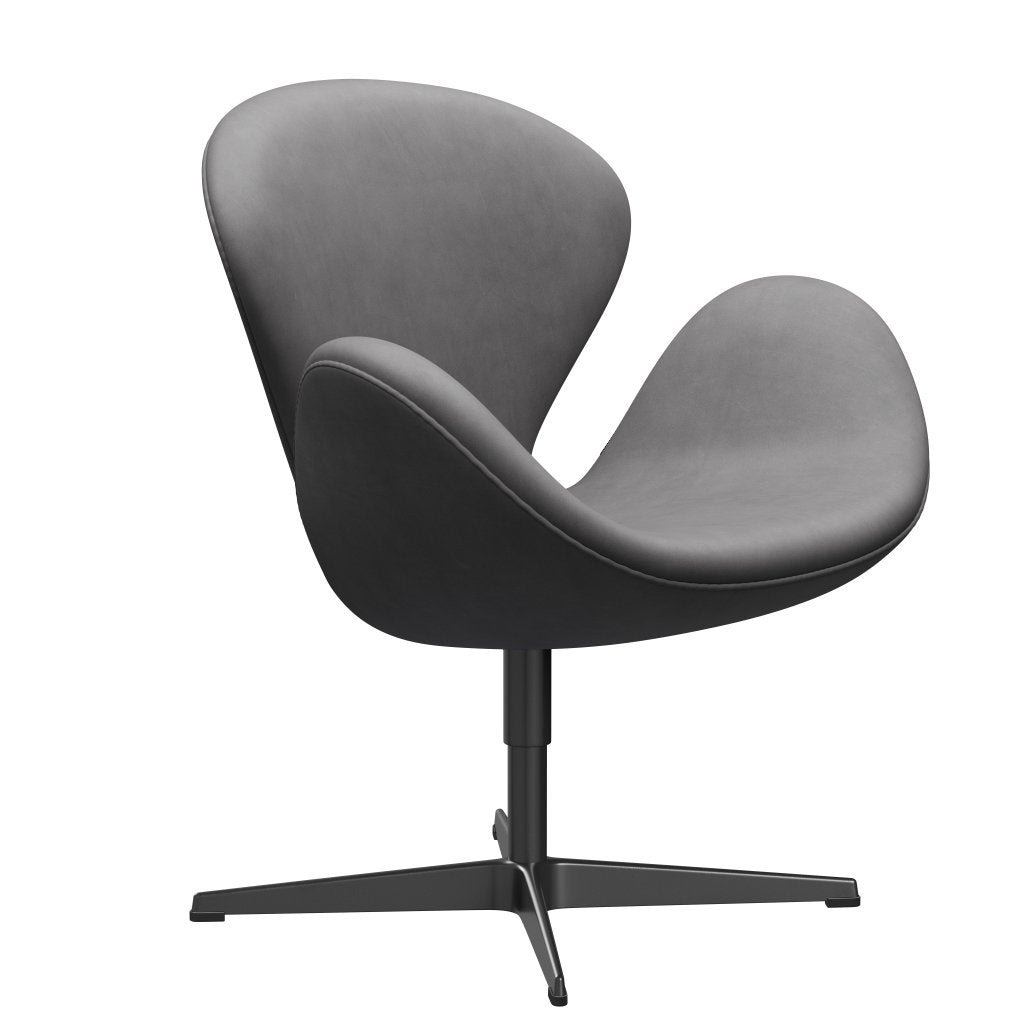 Sedia fritz Hansen Swan Lounge, cioccolato nero laccato/abbraccio