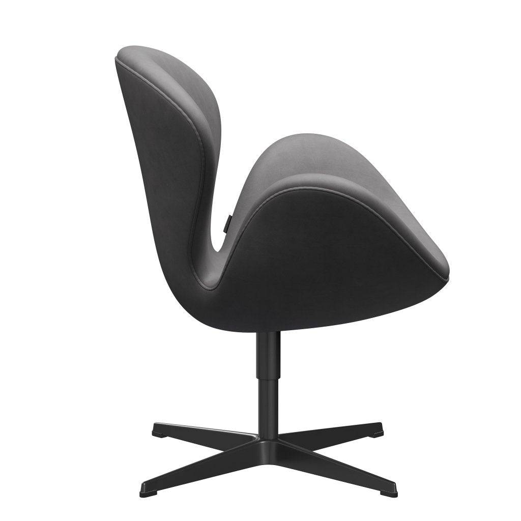 Sedia fritz Hansen Swan Lounge, cioccolato nero laccato/abbraccio