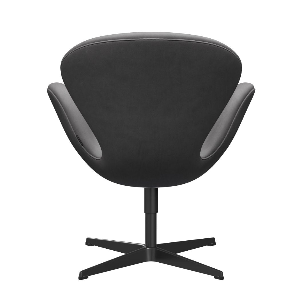 Sedia fritz Hansen Swan Lounge, cioccolato nero laccato/abbraccio