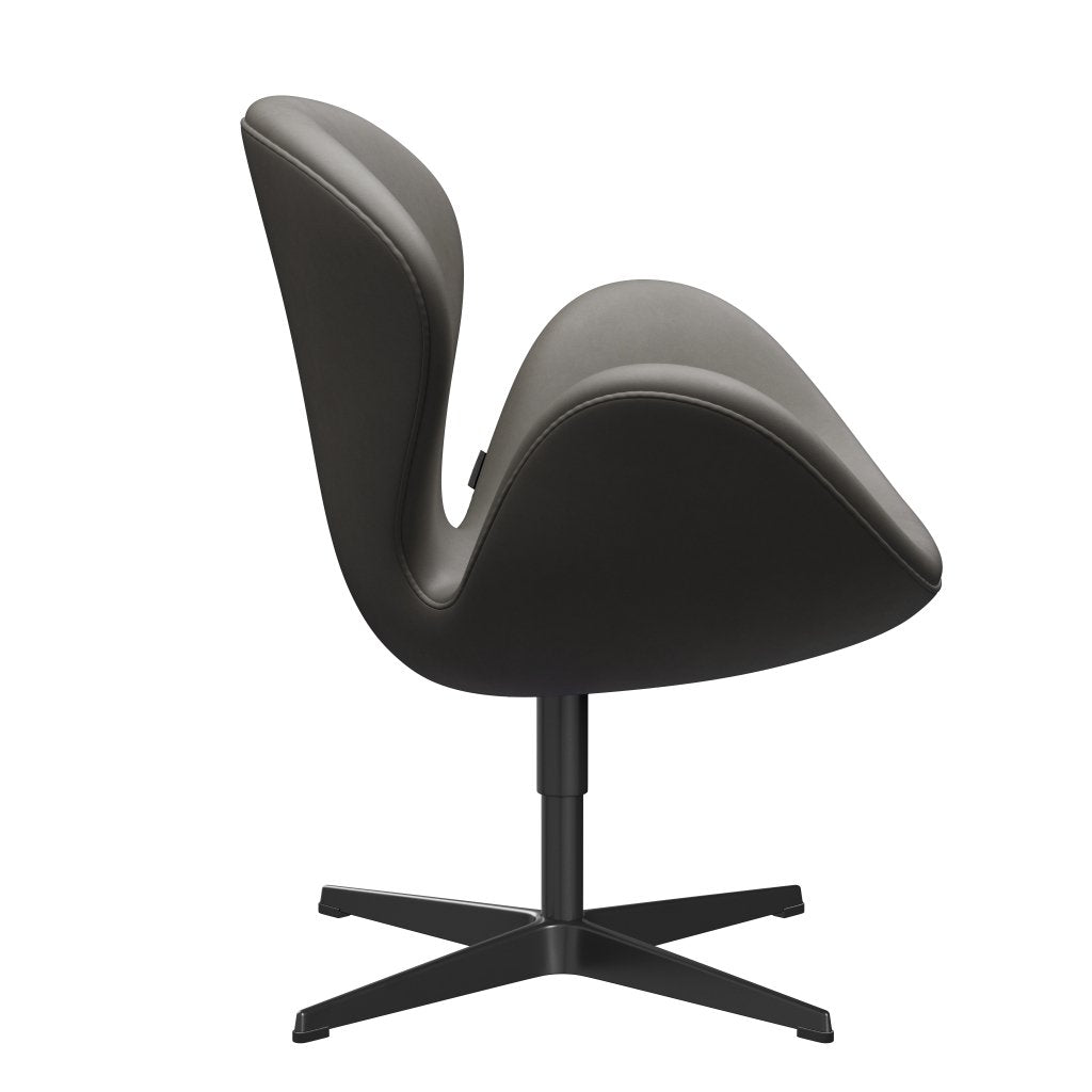 Fritz Hansen Chaise salon de cygne, lave laquée / essentielle noire