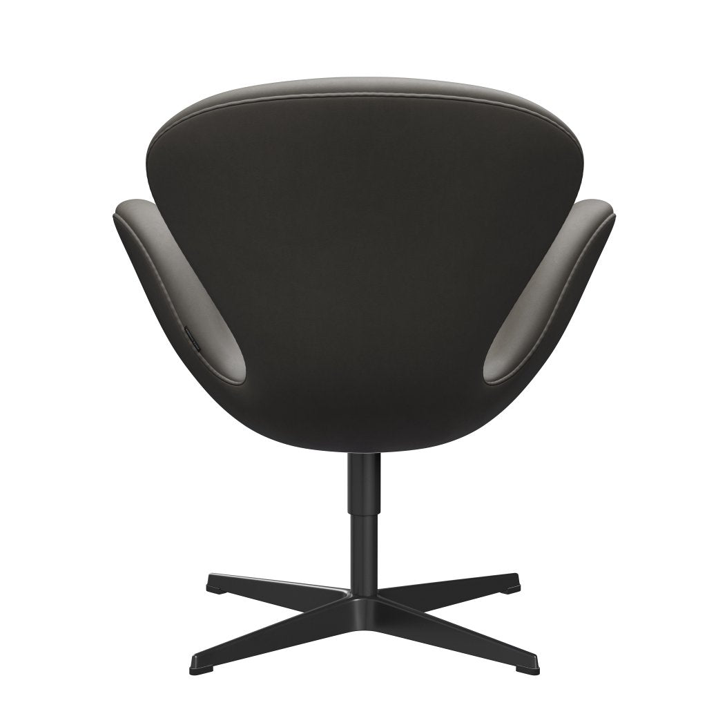 Fritz Hansen Chaise salon de cygne, lave laquée / essentielle noire