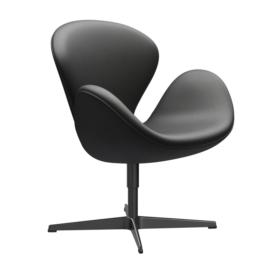 Fritz Hansen Swan Lounge Sillón, negro lacado/esencial negro