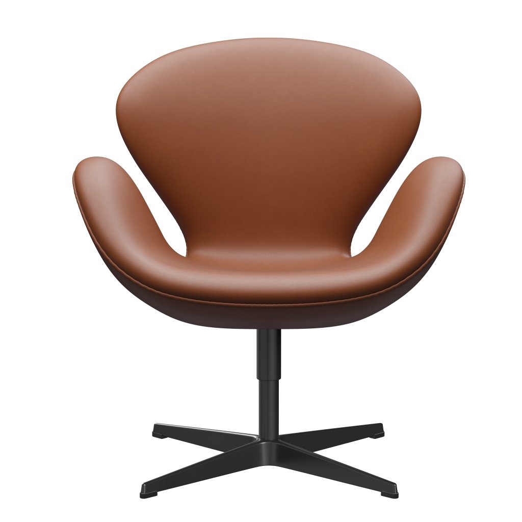 Sedia fritz Hansen Swan Lounge, noce nera laccata/essenziale