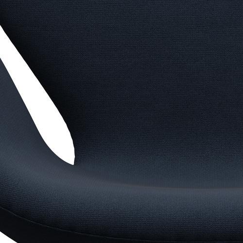 Fritz Hansen Chaise salon de cygne, anthracite bleu laqué noir / renommée