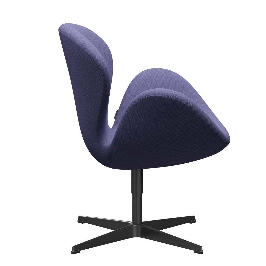 Fritz Hansen Swan Lounge formaður, Black Lacquered/Fame Blue Violet