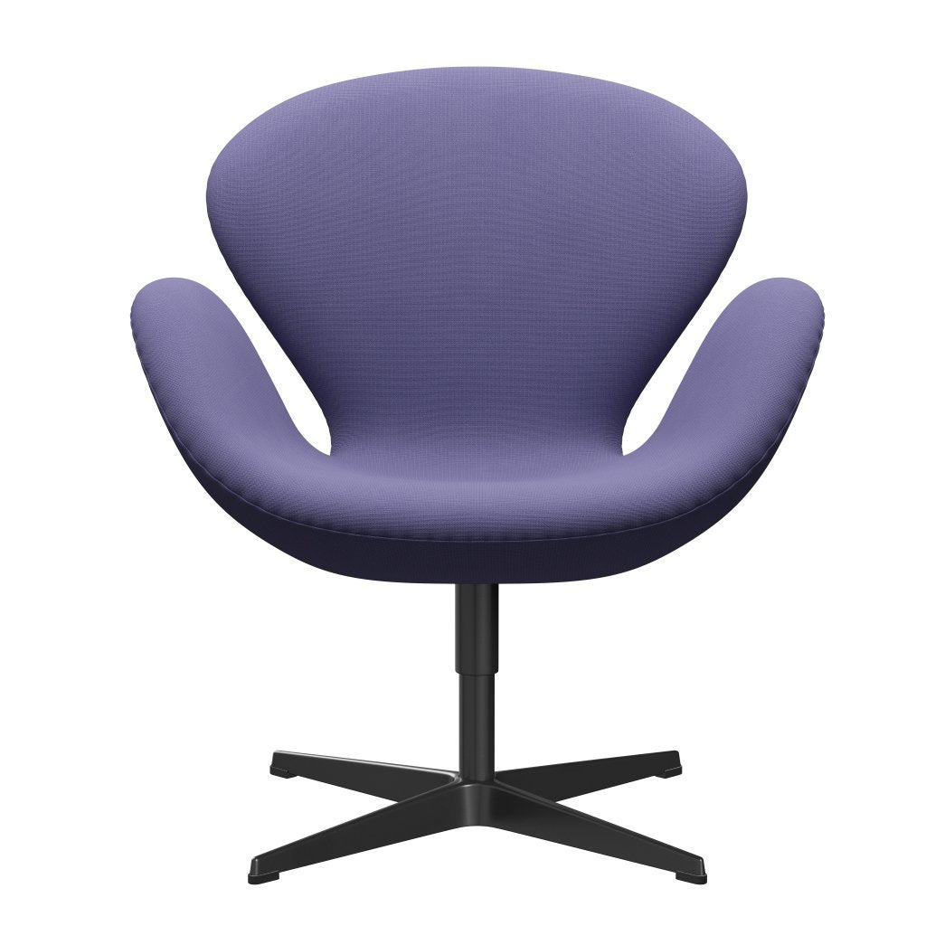 Fritz Hansen Swan Lounge formaður, Black Lacquered/Fame Blue Violet