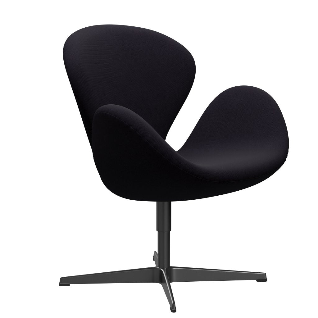 Fritz Hansen Swan Lounge stóll, Black Lacquered/Fame Bordeaux (64055)