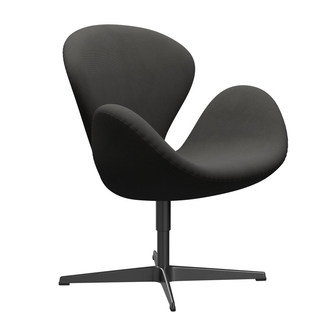 Sedia da salone Fritz Hansen Swan, laccatura nera/marrone Fame (61060)