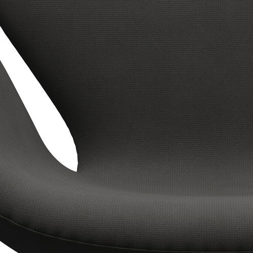 Sillón Fritz Hansen Swan, lacado negro/fama marrón (61060)