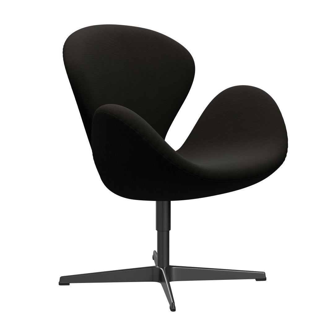 Fritz Hansen Chaise de salon de cygne, laquée noire / renommée sombre