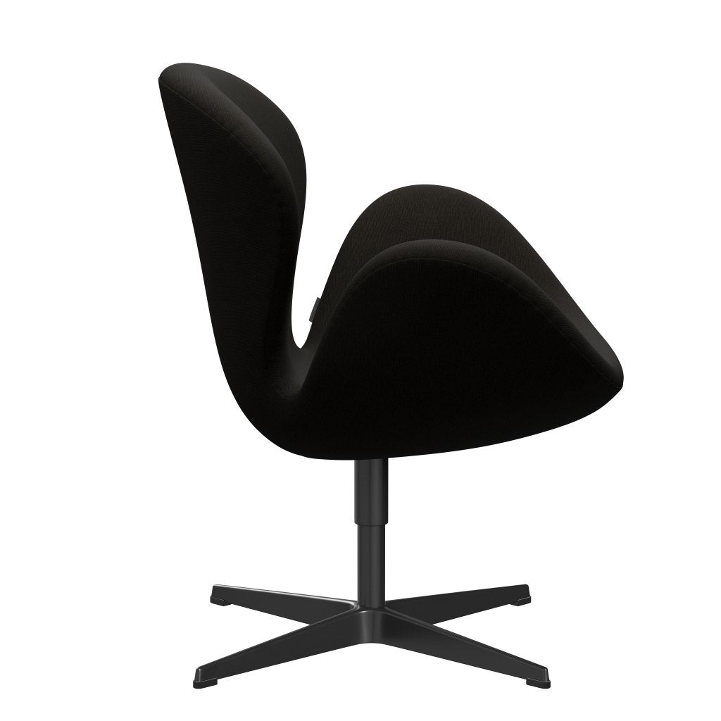 Fritz Hansen Chaise de salon de cygne, laquée noire / renommée sombre