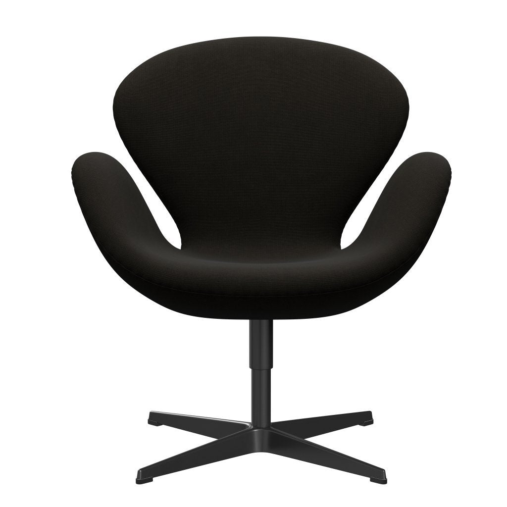 Fritz Hansen Chaise de salon de cygne, laquée noire / renommée sombre