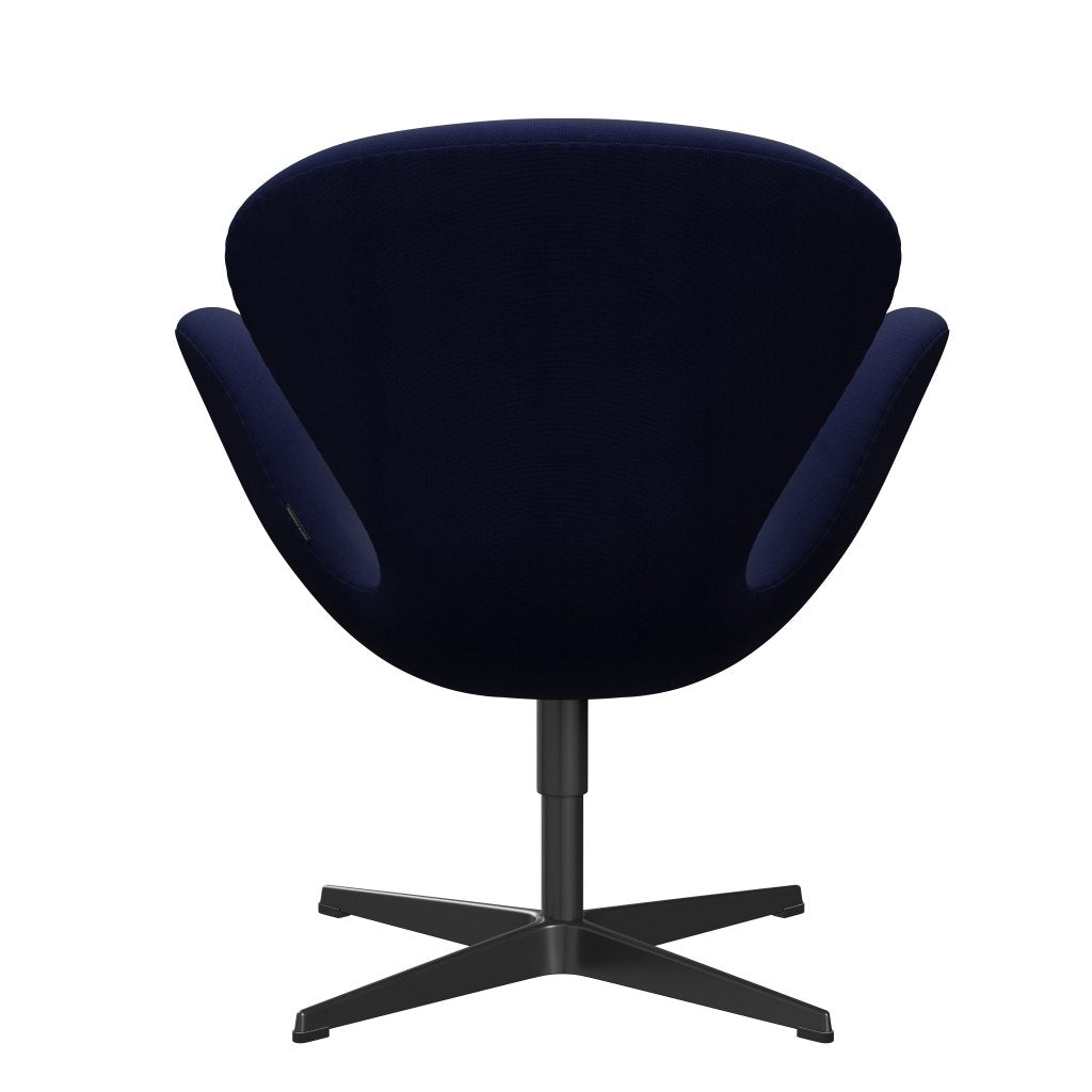 Sillón Fritz Hansen Swan, lacado negro/fama azul oscuro (66005)