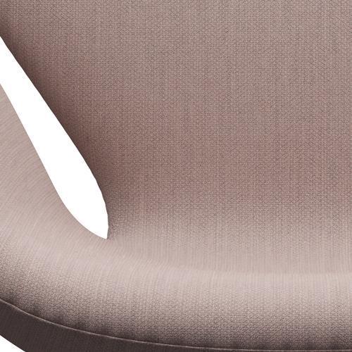 Fritz Hansen Chaise de salon de cygne, noire laqué / fiord rose / pierre