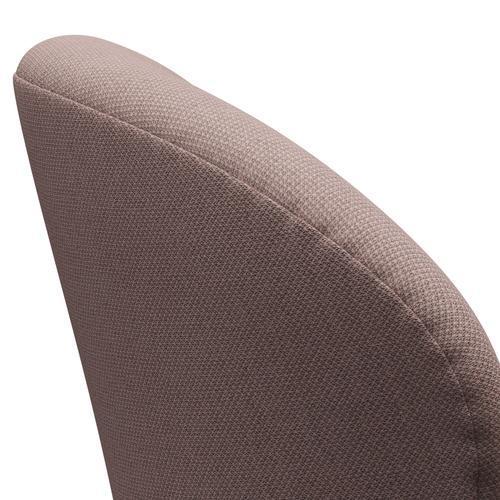 Fritz Hansen Chaise de salon de cygne, laquée noire / fiord rose / bronzage