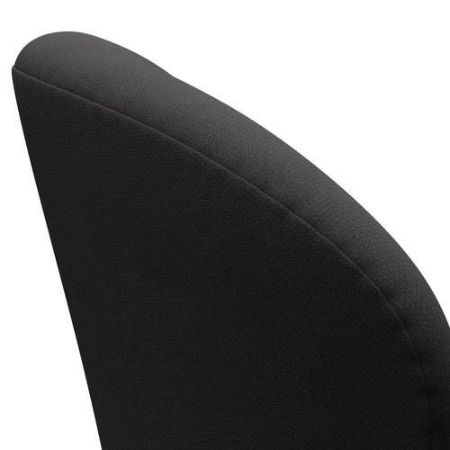 Fritz Hansen Chaise de salon de cygne, noir laqué / fiord noir