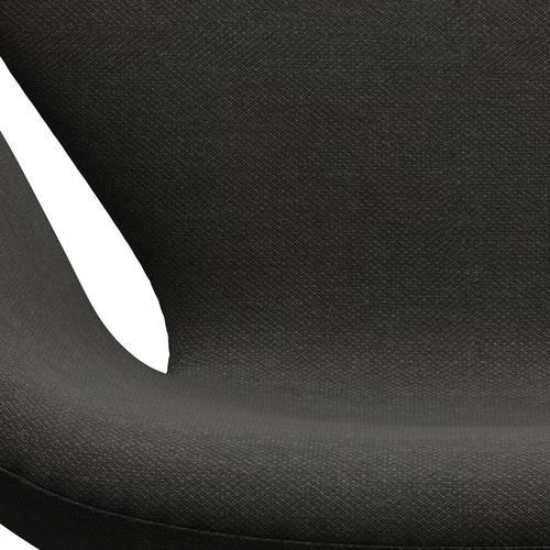 Fritz Hansen Chaise salon de cygne, noir laqué / fiord noir / marron