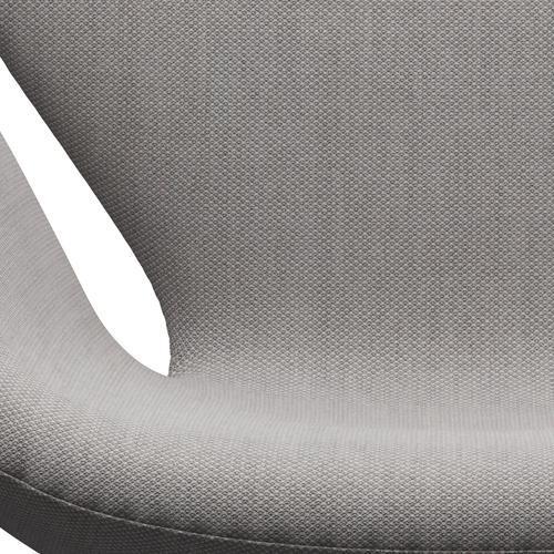 Fritz Hansen Chaise de salon de cygne, noire laquée / fiord pierre / pierre