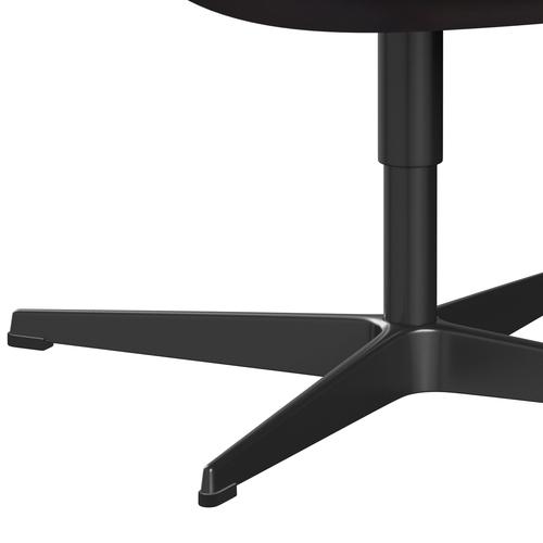 Sedia fritz Hansen Swan Lounge, laccatura nera/grazia marrone scuro