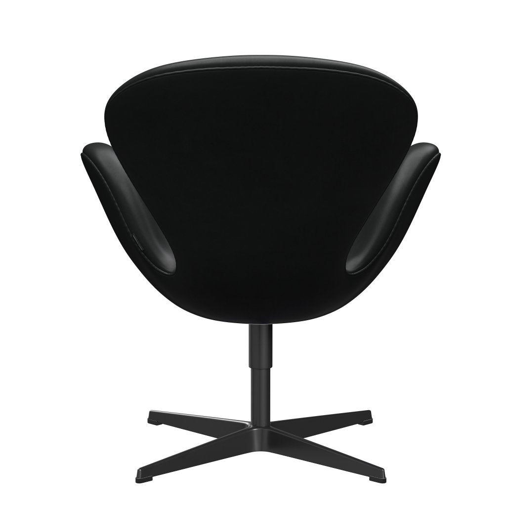 Fritz Hansen Chaise salon de cygne, noir laqué / Grace Black