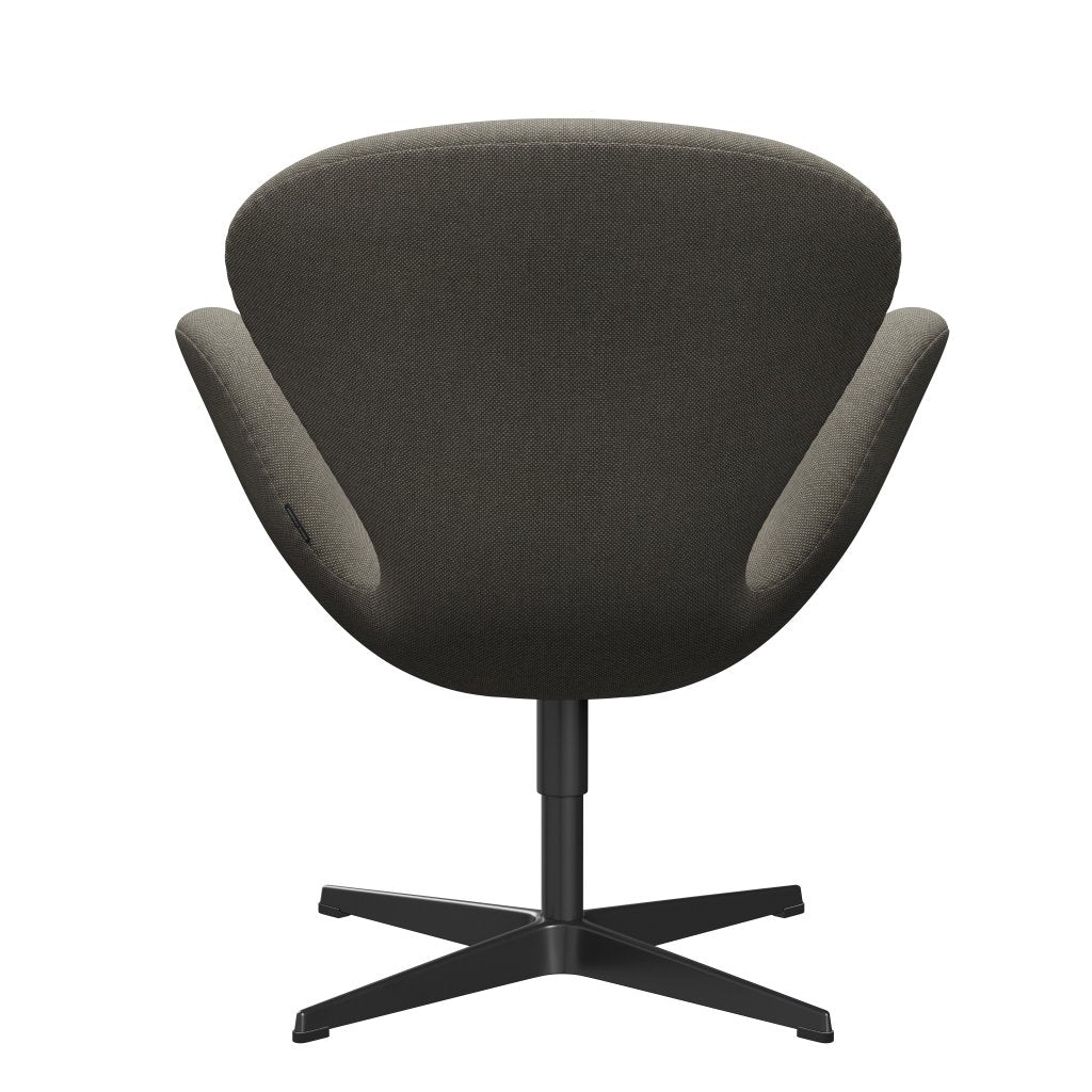 Fritz Hansen Chaise de salon de cygne, beige noire laqué / hallingdal