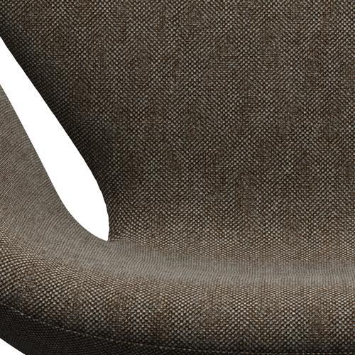 Fritz Hansen Chaise salon de cygne, laquée noire / hallingdal brun / gris