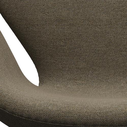 Fritz Hansen Chaise salon de cygne, laquée noire / gris de Hallingdal / marron