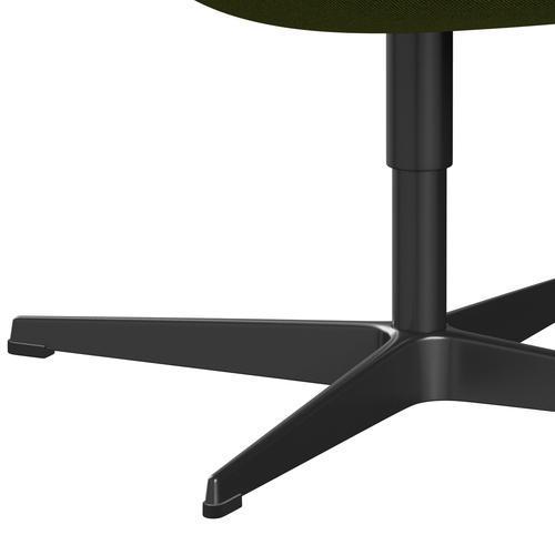 Silla de salón Fritz Hansen Swan, negro lacado/Hallingdal Green