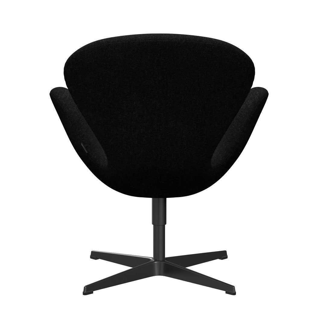 Fritz Hansen Swan Lounge Chair, Black Lacked/Hallingdal Holzkohle