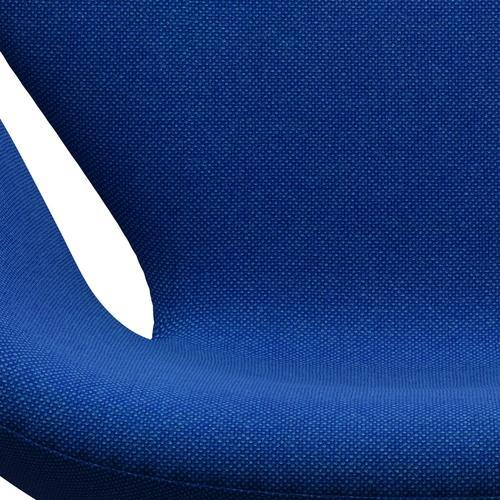 Fritz Hansen Chaise de salon de cygne, bleu de corail noir de laquée / Hallingdal