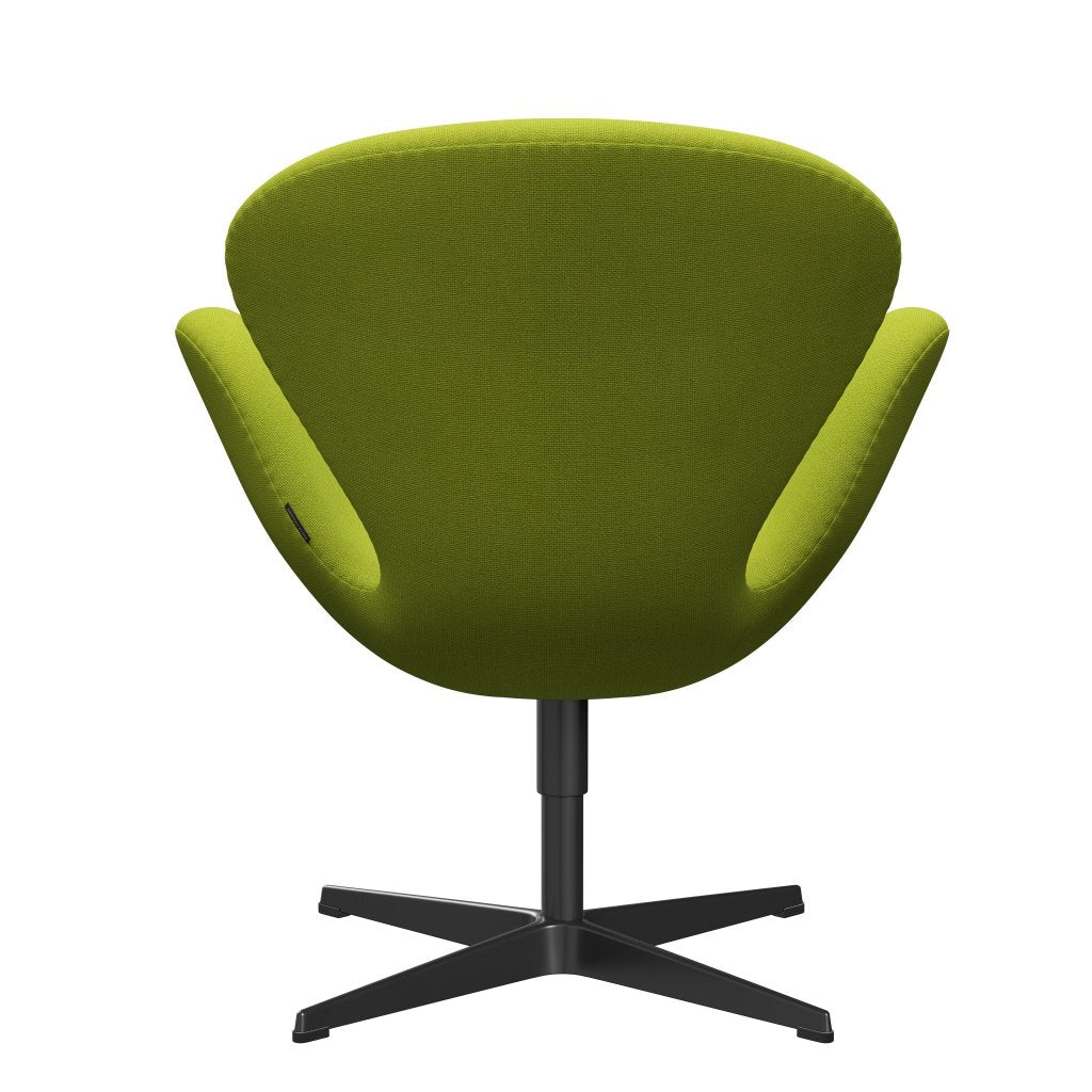 Sedia da salone Fritz Hansen Swan, lime laccato nero/Hallingdal