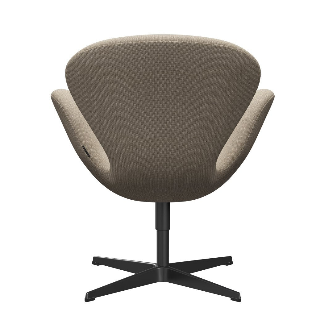 Fritz Hansen Swan Lounge Chair, Black Lackered/Hallingdal Sand