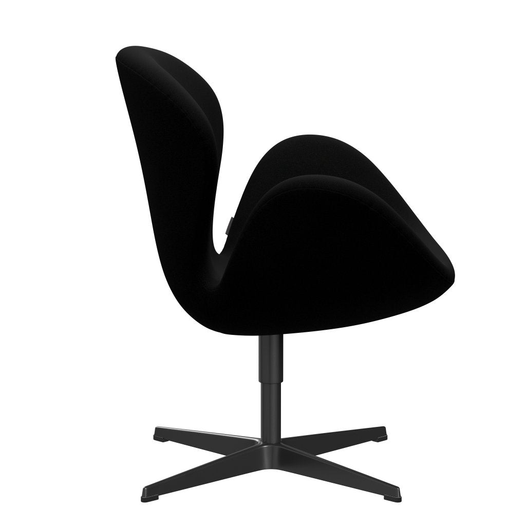 Fritz Hansen Chaise salon de cygne, noir laqué / hallingdal noir