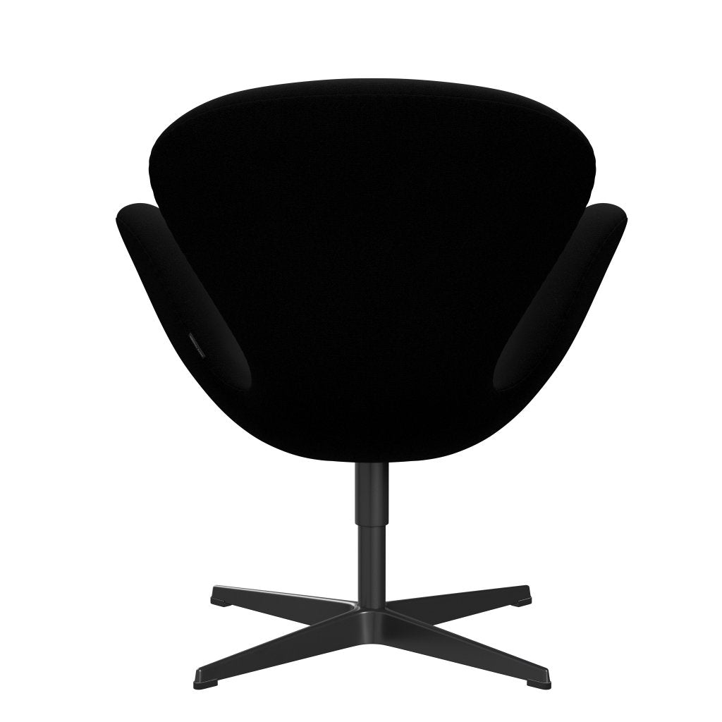 Fritz Hansen Chaise salon de cygne, noir laqué / hallingdal noir