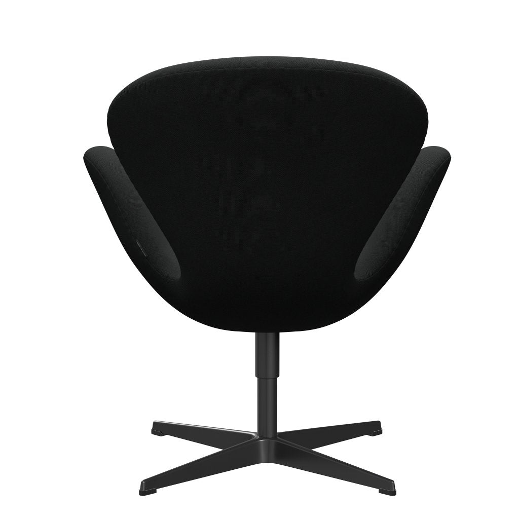 Fritz Hansen Swan Lounge Stuhl, schwarzer lackierter/stahlcut dunkelbraun (380)