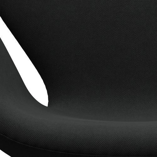 Fritz Hansen Chaise salon de cygne, noir de laquée / en brun foncé en acier (380)