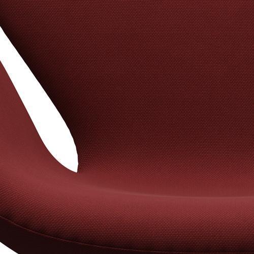 Fritz Hansen Swan Lounge Stuhl, schwarzer lackierter/stahlcut dunkelrot/blut