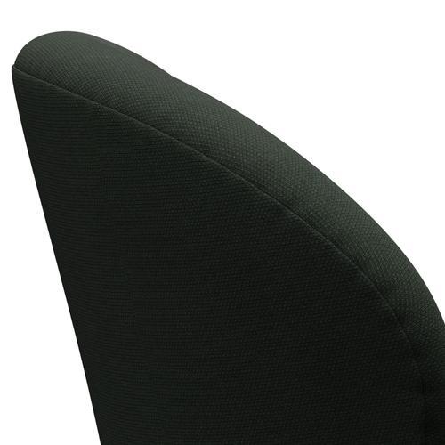 Sedia da salone Fritz Hansen Swan, Green dell'Esercito oscuro laccato/taglio in acciaio nero